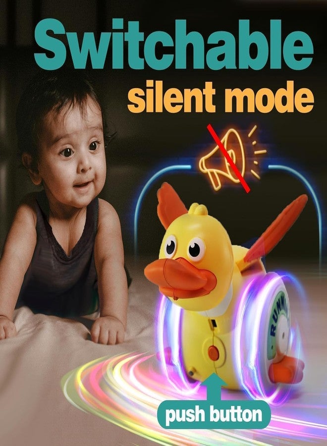 ON STORE Dancing Duck for Toddlers - Musical Light-Up Duck with Singing, Spinning & Waddling Actions - Educational Toy for Babies & Kids Ages 1-5 - Interactive Early Learning Toy with Music & Lights (YELLOW) - Image 5